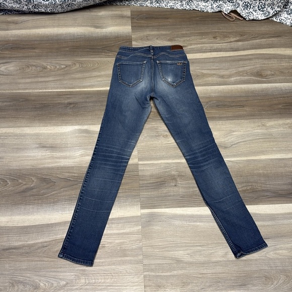 🏁 Hollister super high-rise skinny blue denim jeans size 25 - Picture 7 of 9